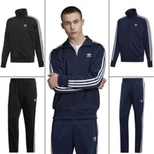 Adidas Mens Tracksuit Firebird Zip Up Jacket Elasticated tracksuit Bottoms S-XL