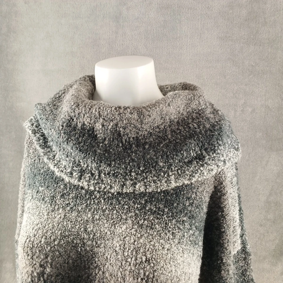 Nuevo con etiquetas Suéter Style&co Otoño Texturizado XL (16-18) Cuello Tortuga Pullover Gris Combo Foto 3 de 4