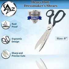 8" Tailor Upholstery Cutting Trimming Scissors Shears HEAVY DUTY-Stainless Steel