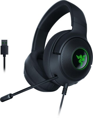Razer Kraken V3 X Wired Over-Ear 7.1 Surround Sound Gaming Headset - Black