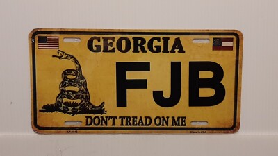 GEORGIA FJB F JOE BIDEN DON'T TREAD ON ME TRUMP METAL AUTO TAG PLATE