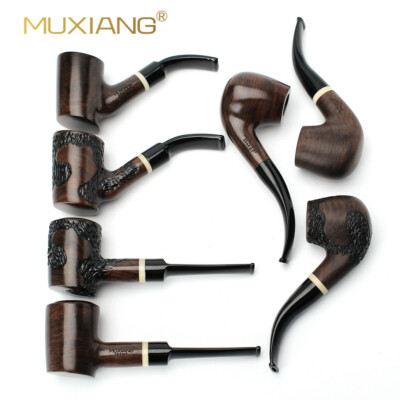 tobacco maoi MUXIANG Handmade Tobacco Pipe Ebony Wood Smoking Pipe for Beginner Kits  Tools