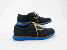 Cole Haan Women Shoe Lunargrand Size 8B Blue Wingtip Oxford Pre Owned qp