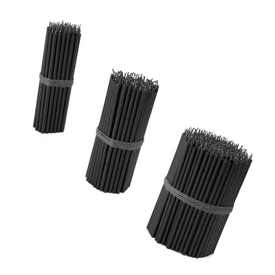 Stabkerzen schwarz Tropffrei Rußfrei dünn L 16cm Premium Paraffinwachs 36130 - Bild 1 von 2