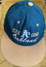Vintage Nissin Oakland A's Athletics Baseball Team Snapback Cap Baseball Hat