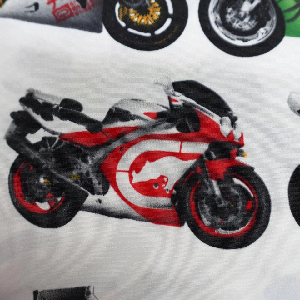 Vintage Ecko Shirt 2XL White Loop Collar All Over Motorcycle Print Vintage Y2K - Image 4 of 4