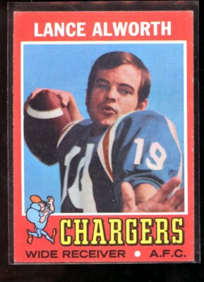 1971 TOPPS #10 LANCE ALWORTH CHARGERS EX+ A02614