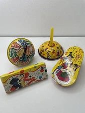 Lot of 4 Vintage Party Noisemakers Metal USA New Years Or Birthdays