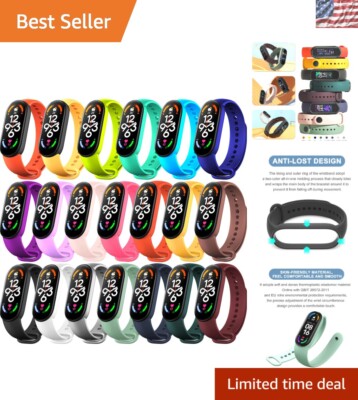 Comfortable Fit   20 Assorted Silicone Bands for Xiaomi Mi Band Series 7/6/5