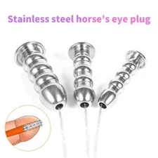 Stainless Steel Dilator Sounding Metal Urethral Stretching Penis Hollow Plug