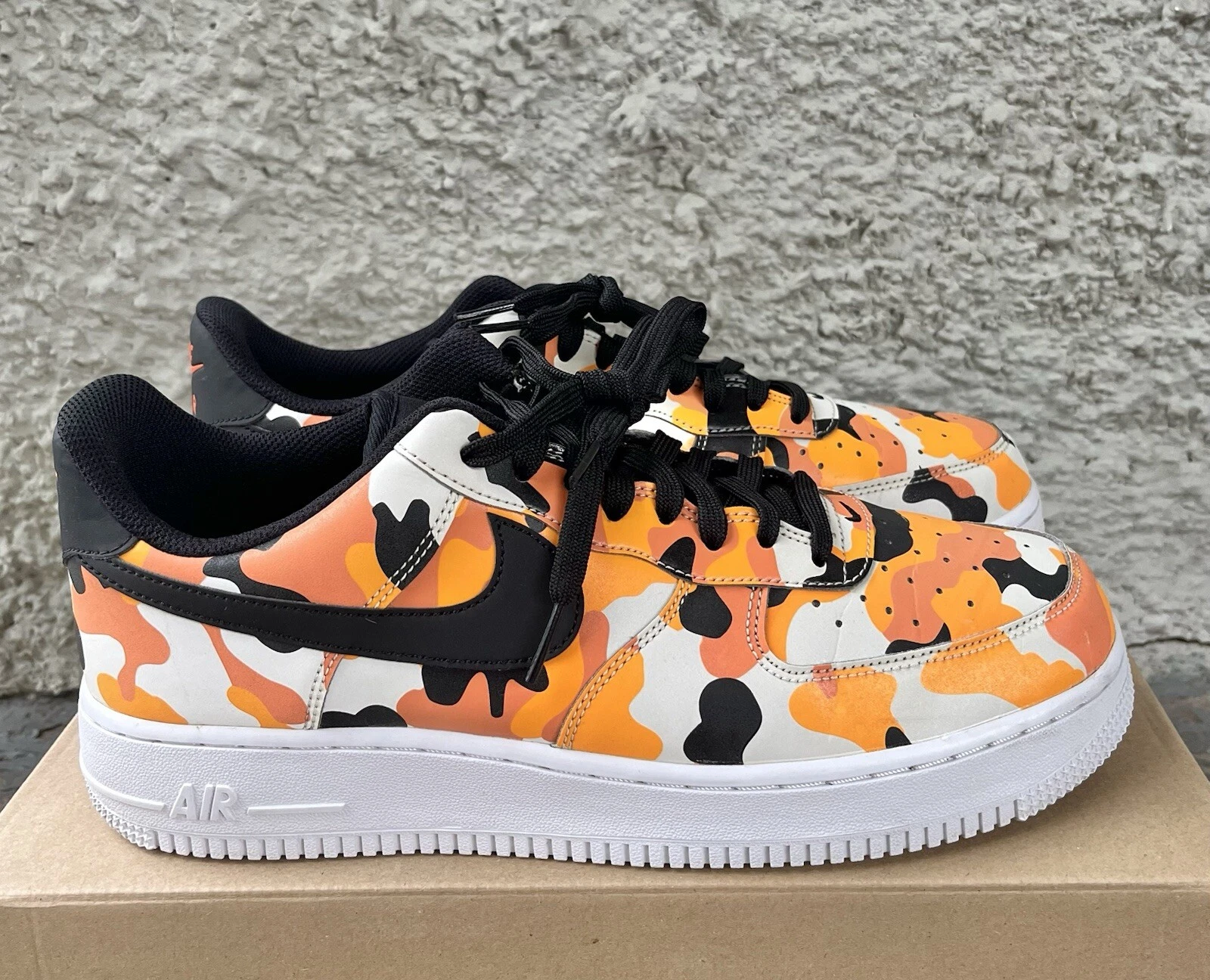 Nike Air Force 1 Low Camouflage Orange/Blanc Taille 10 823511 800 Reflective Supreme