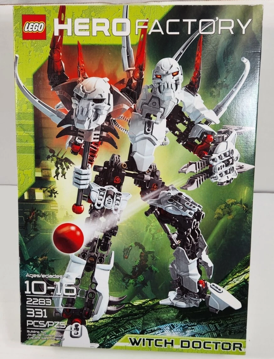 Retired 2011 LEGO 2283 Hero Factory: Villains: WITCH DOCTOR New In Box (w/flaws)