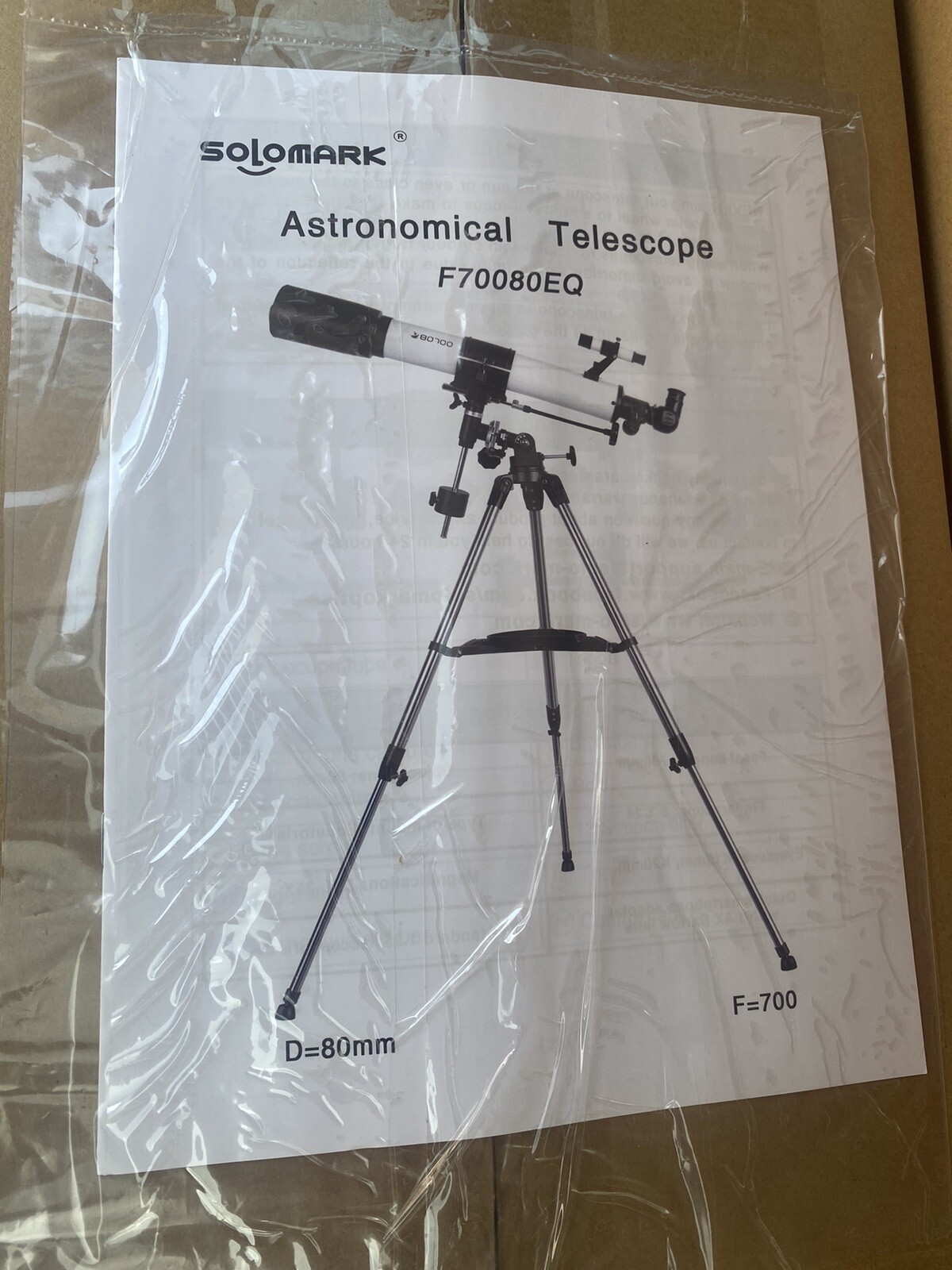 Solomark astronomical telescope f700 80EQ Telescope, 101 50234210485 eBay