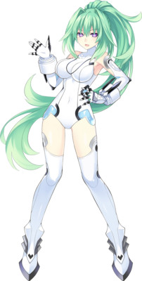 Green Heart Hyperdimension Neptunia Weatherproof Anime Sticker 6'' Car Decal