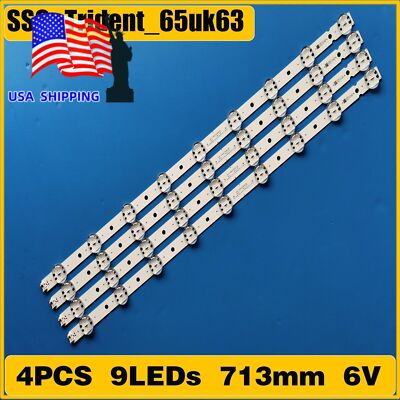 LED Backlight strip(4) for LG TV 65UM6900PUA 65UK6090PUA 65UK6300PUE 65UN6950ZUA