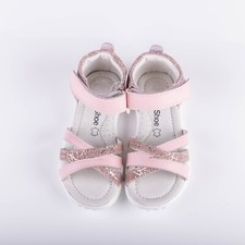 New Girls Leather Pink Sandals Toddler 10 Size.