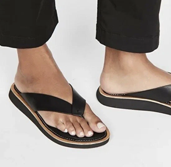 NEW Rag and Bone & Flip Flops Black Parker Thong Sandals Slippers 37 US 7  $195