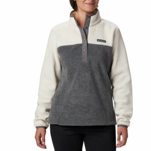 columbia benton springs half button snap fleece in black