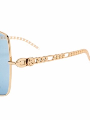 Gucci 61mm blue square sunglasses with star attachable/detachable charms NWT BNIB ✨ GUCCI 61MM Blue Square Sunglasses With Detachable  main image 3