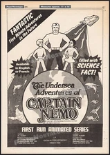 THE UNDERSEA ADVENTURES OF CAPTAIN NEMO - Original 1976 Trade AD promo / poster