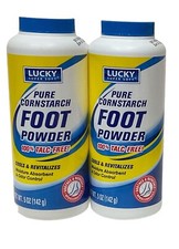 Foot Powder Odor Control Eliminator Talc-Free Cools Shoe Deodorizer 2 Pack