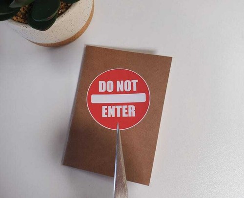 Do Not Enter Vinyl Sticker | Die Cut, Glossy, Vinyl | 2" Sticker - 第 1/2 張圖片