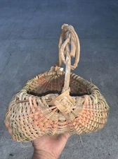 Vintage ONE OF A KIND Buttocks Egg Gathering Basket BLUE RIDGE Made 12/13 ❤️sj8m