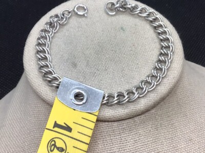 Vintage Sterling Silver 925 Chain Bracelet 7