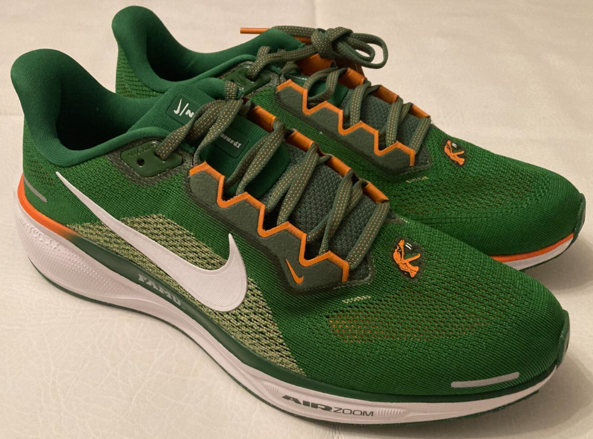 NEW Nike Air Zoom Pegasus 41 Famu Running Shoes FZ5112-300 Size 10 Green Size 10 Nike Air Zoom Pegasus 41 FAMU Fortress Green White  main image 4