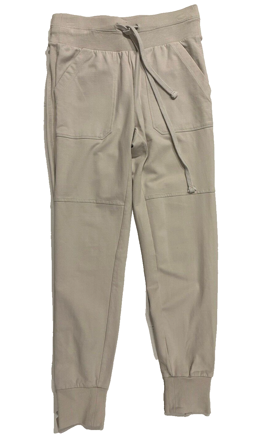 Zella Organic Cotton Ankle Jogger Sweatpants Size XS, Beige, NEW NWOT