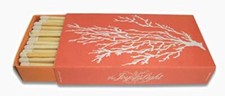 The Joy of Light Designer Matches Coral on Embossed Matte 4" Collectible Matc...