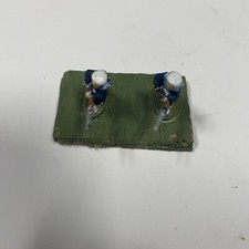 2 Vintage Toy Lead Painted Soldiers White Hats And Blue Coats .5" Tall