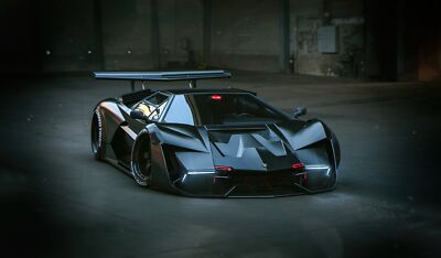 Anime car vehicle cgi supercars lamborghini countach Play Gaming Mat Desk