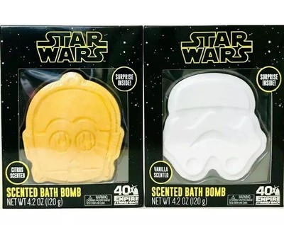 2 Pack    4.2 Oz Star Wars Bath Bombs Vanilla Storm Trooper
