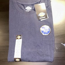 Dickies Men  s Long Sleeve Heavyweight Crew Neck T Shirt Navy Size 2XLT NWT