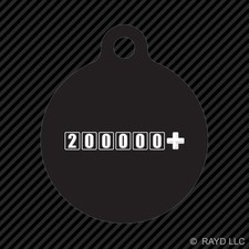 200000 Keychain Round with Tab dog engraved many colors jdm euro oem high