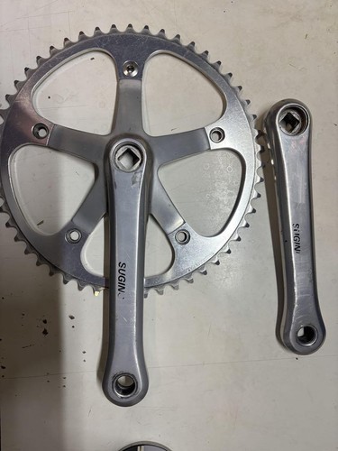 Pédalier Sugino SG75 165mm Sur Chenilles - Aluminium, Vitesse Unique, Homologué NJS, Neuf