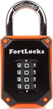New FortLocks Combination Lock - 4 Digit Padlock for School & Gym Locker, Outdo