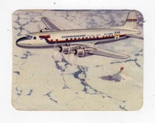 Aviation Card Granose Air Travel 1957. Scandinavian Air over the North Pole 