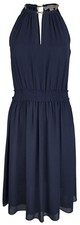 Michael Kors Women's Hayden Chain Neck A Line Dress
