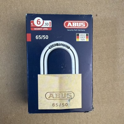 Abus 65/50 Messing Vorhängeschloss 6512 Schloss Sicherheitsstufe 6 Schlüssel gleichschließend