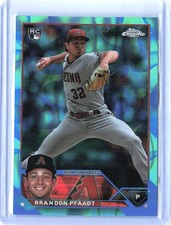 2023 Topps Chrome Update Brandon Pfaadt Rookie Aqua/Blue Lava Lamp Card #/175. rookie card picture