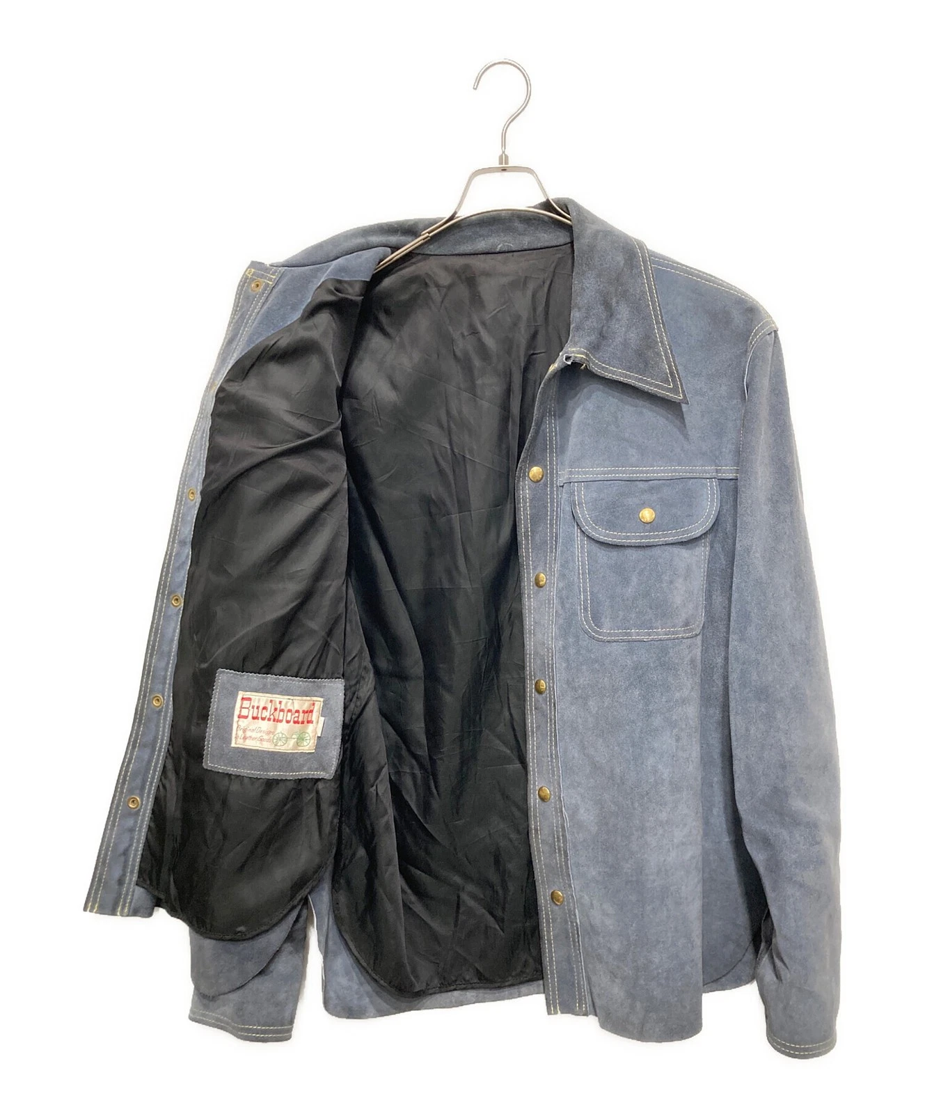 Buckboard Suede Leather Jacket Men's Size 48 Blue image 3