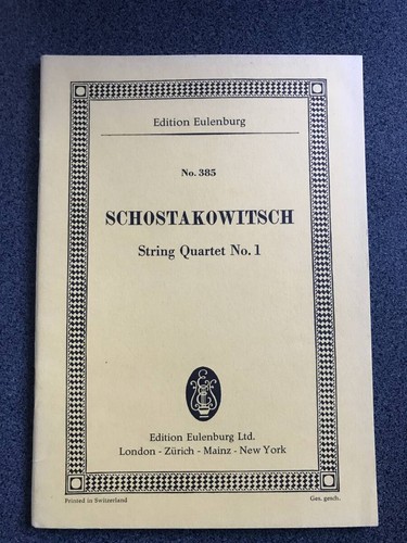 Score/ Shostakovich String Quartet No. 1 Op.49 [Eulenburg]