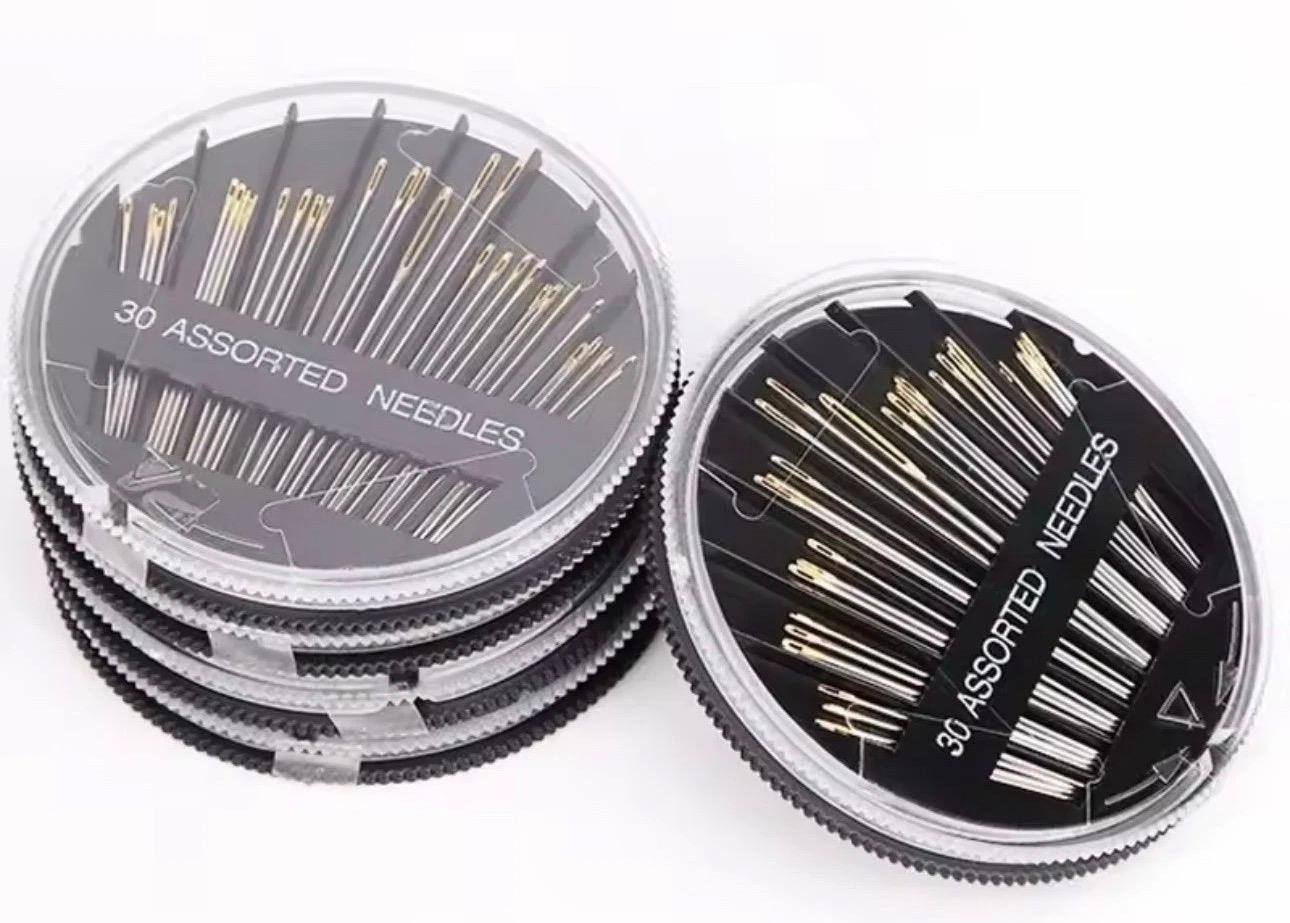30 X Hand Sewing Needles ASSORTED SIZES EASY THREAD Big Eye Set UK 🇬🇧 ...