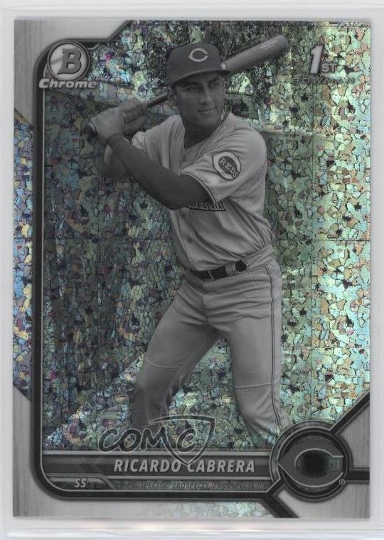 2022 Bowman Chrome Black & White Mini-Diamond Refractor Ricardo Cabrera #BCP-158