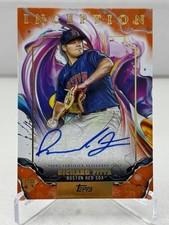 2025 Topp Inception Richard Fitts On Card Auto /10 Rookie Card Red Sox. rookie card picture