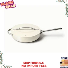 Caraway Home Non-Stick Ceramic Saute Pan- Cream