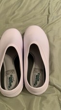 New Landau Foot Wear Rx Women 11/Men 8 Solid White Nursing Slip On Arch Support