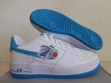 Nike Air Force 1 (Gs) Hare White-Blue Fury Sz 3.5Y DM3353-100